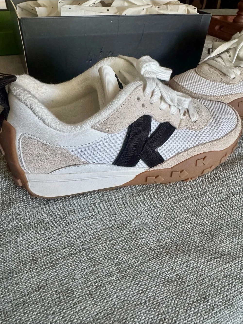 kate spade K as in Kate Sneakers with Brown Gum Sole